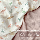 Wetland Birds Natural Comfort Muslin Crib Sheet