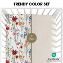Wild Flower Breathable Baby Sheet in Microfiber