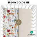 Wild Flower Breathable Mini Crib Sheets