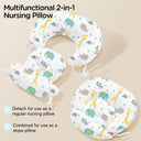 Woodland Animals All-in-One Nursing Pillow with Arm Pillow and Secure Waist Strap