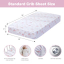 Crib Sheets for Baby Girls 3 Pack, 28"x 52" Extra Soft Microfiber Crib Sheet Set for Baby Crib Mattress Sheet & Toddler Mattress Pad, Rainbow & Elephant & Stars