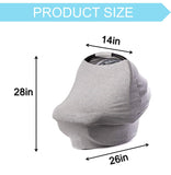 Stretchy Car Seat Covers for Babies (Grey Heather)