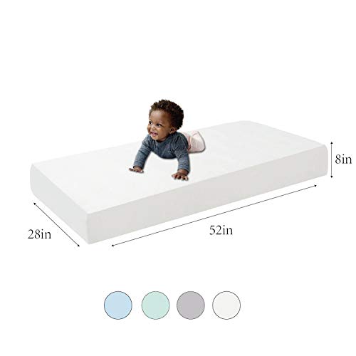Jersey Stretchy Cotton Crib Sheet 1 Pack (White)