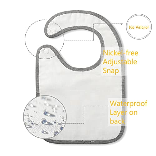 Baby Bibs Muslin Bibs (Gray)