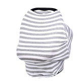 Stretchy Car Seat Covers for Babies (Grey Stripes)