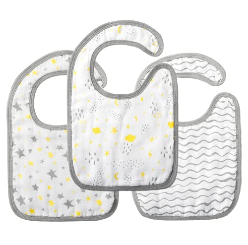 Baby Bibs Muslin Bibs (Gray)