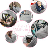 Stretchy Car Seat Covers for Babies (Grey Heather)