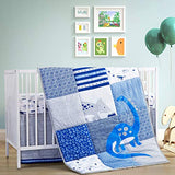 Crib Bedding Sets for Boys - Blue Dinosaur