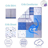 Crib Bedding Sets for Boys - Blue Dinosaur