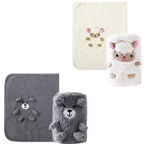 Super Soft Sherpa Baby Blanket (Sheep&Bunny)