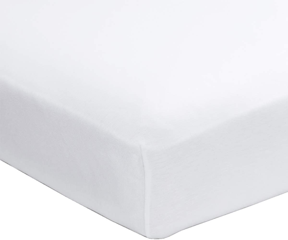 Jersey Stretchy Cotton Crib Sheet 1 Pack (White)