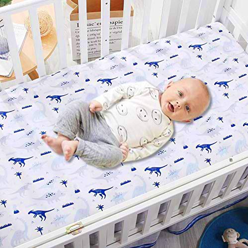 Crib Bedding Sets for Boys - Blue Dinosaur