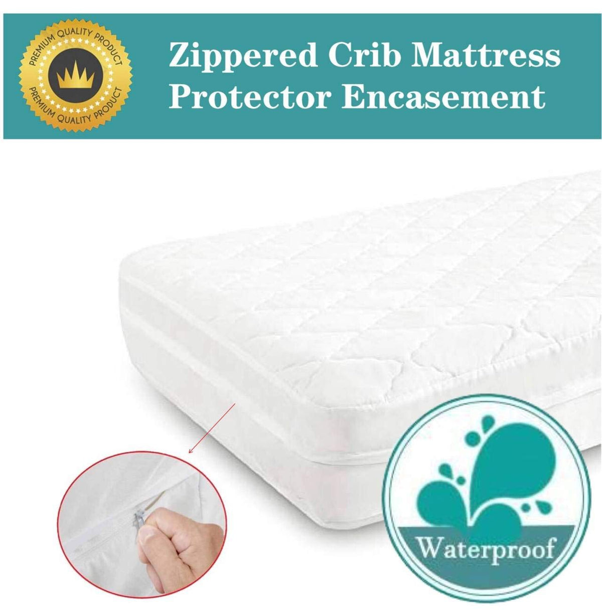 Zippered Crib Waterproof Mattress Protector