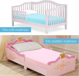 2 Pack Microfiber Crib Fitted Sheets (Pink & Aqua)