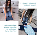 Soft & Waterproof Portable Diaper Changing Pad(Navy)