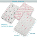 Pink Breathable Muslin Swaddle Blanket