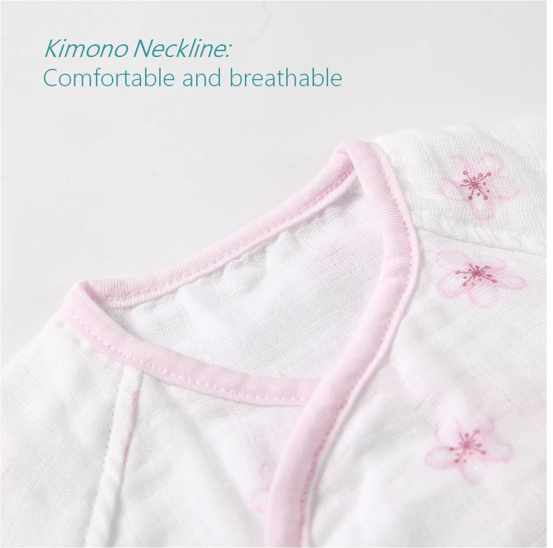 Baby Muslin Cotton Kimono Tee (Floral)