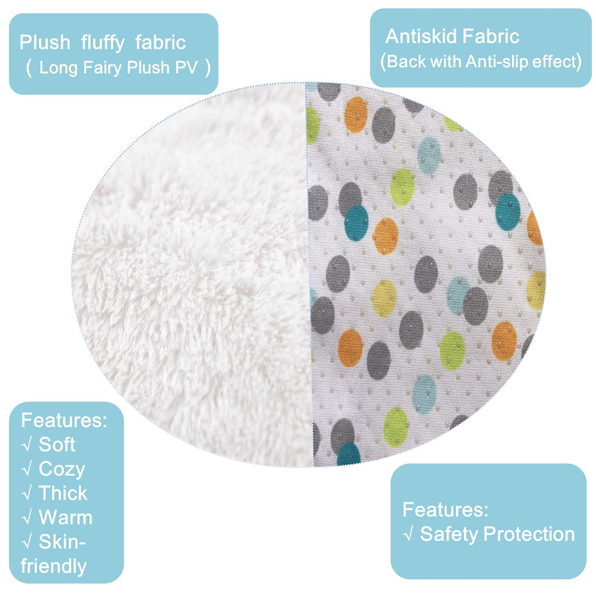 Plush Newborn Tummy Time Play Mat (Orange Fox)