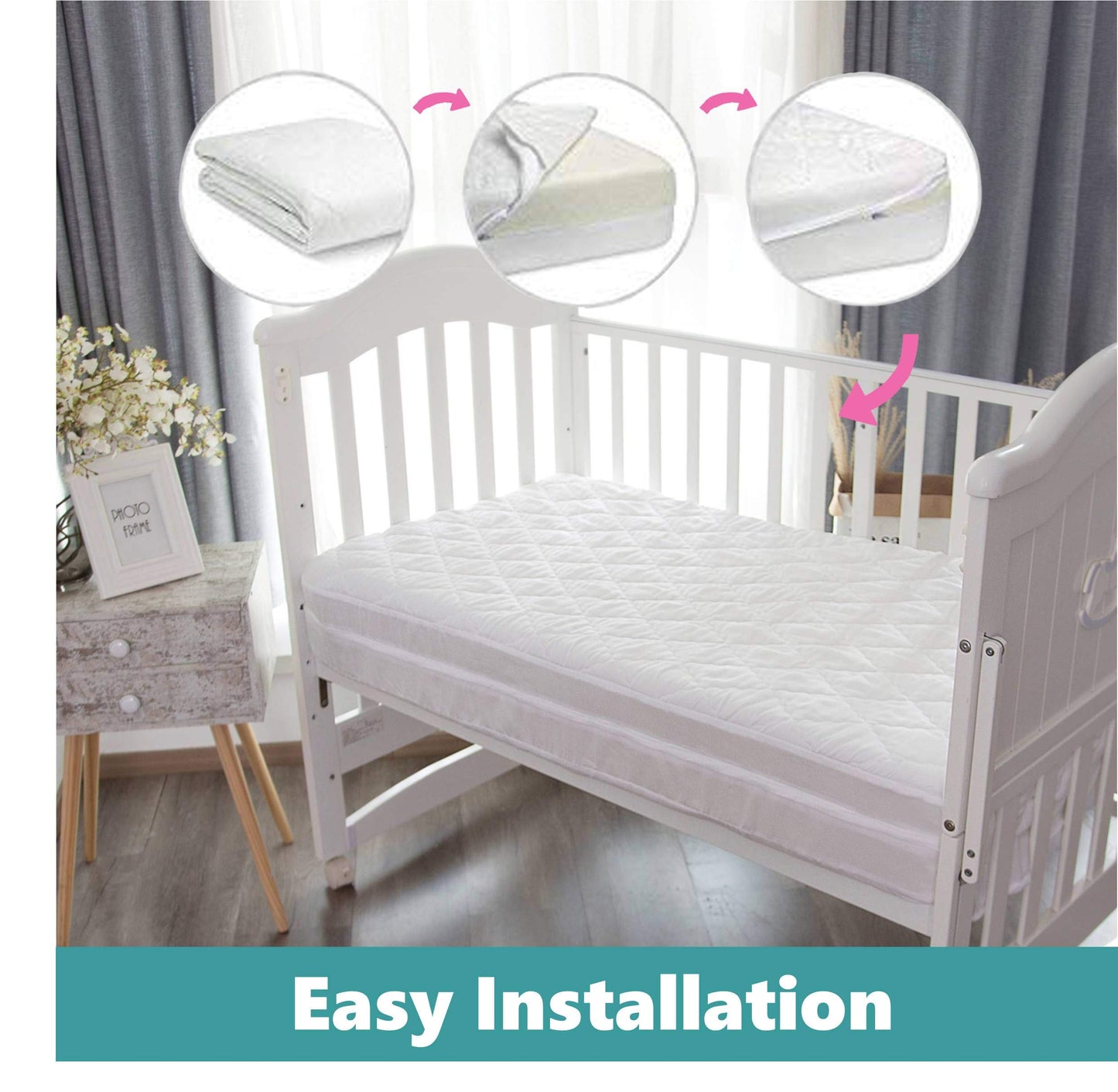 Zippered Crib Waterproof Mattress Protector