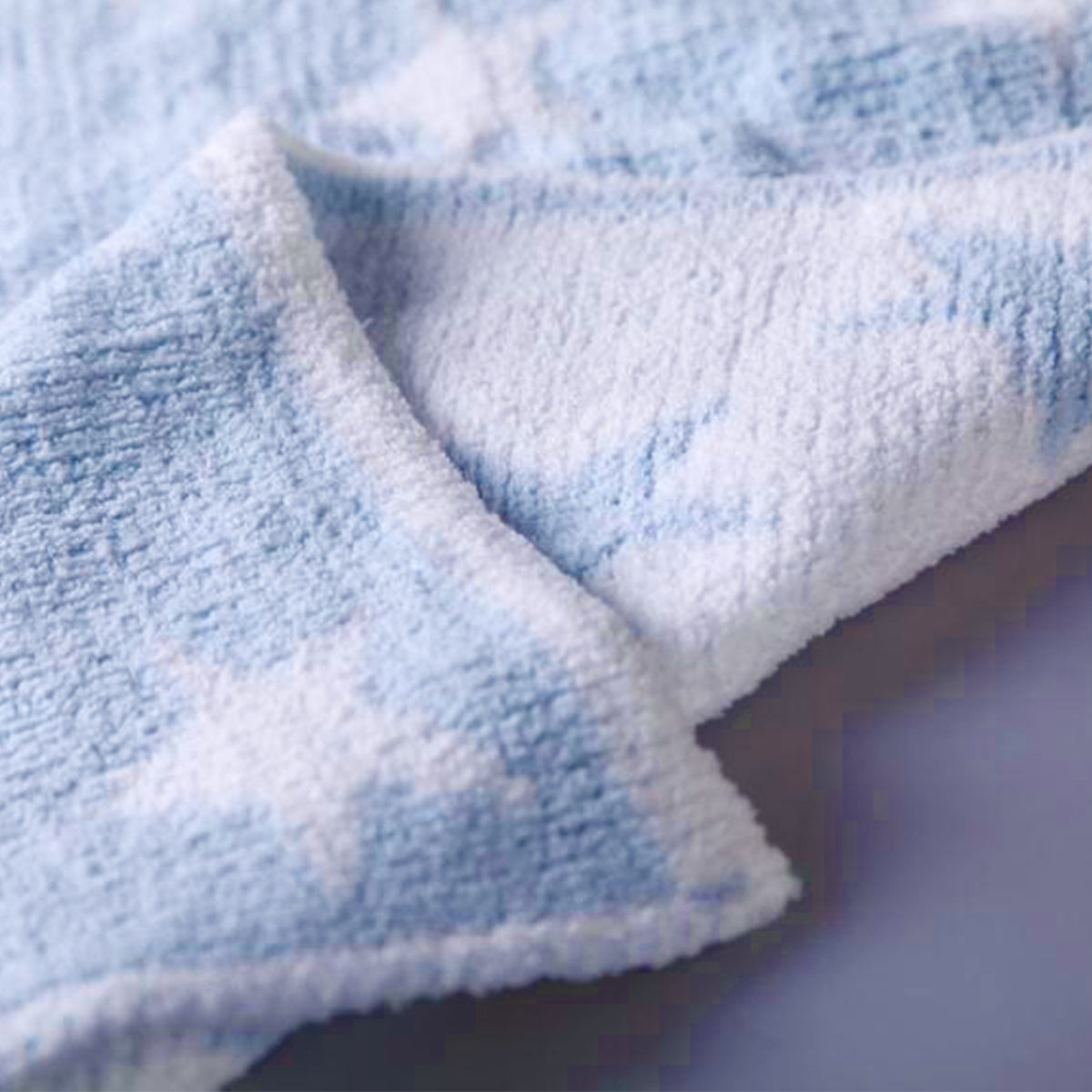 2-Layer Baby Chenille Blanket(Blue Star)
