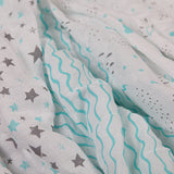 3 Pack Cotton Muslin Swaddle Blankets (Blue)