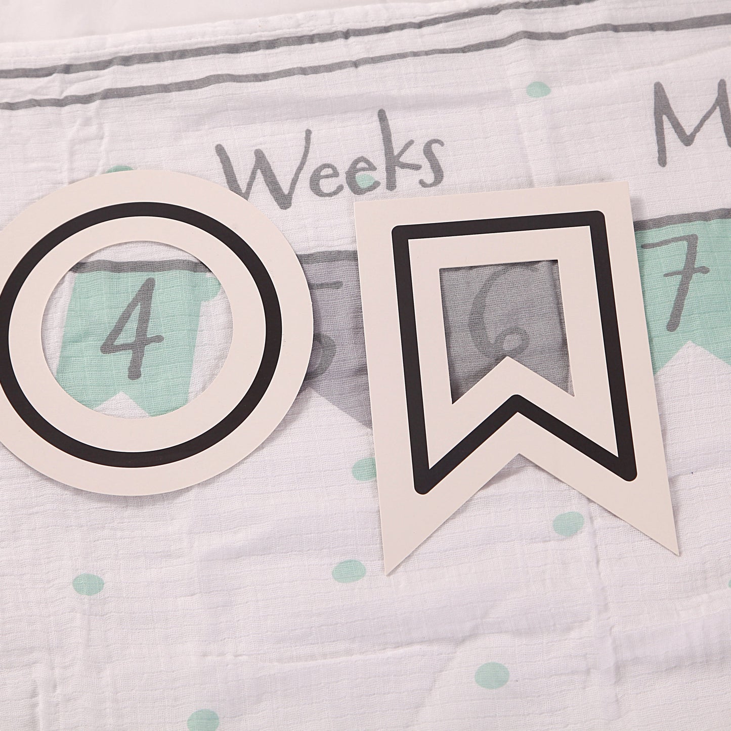 Baby Monthly Milestone Muslin Blanket (Hello World)