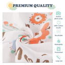 Floral Soft Muslin Baby Milestone Blanket