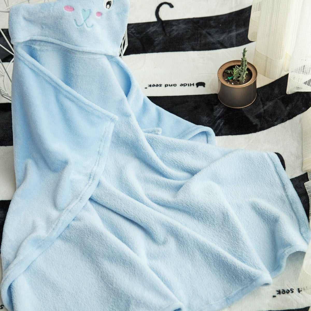 Baby Hooded Blanket for Toddlers (Bear)
