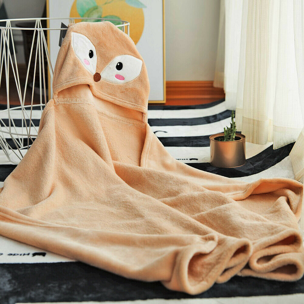 Baby Hooded Blanket for Toddlers (Fox)